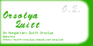 orsolya quitt business card